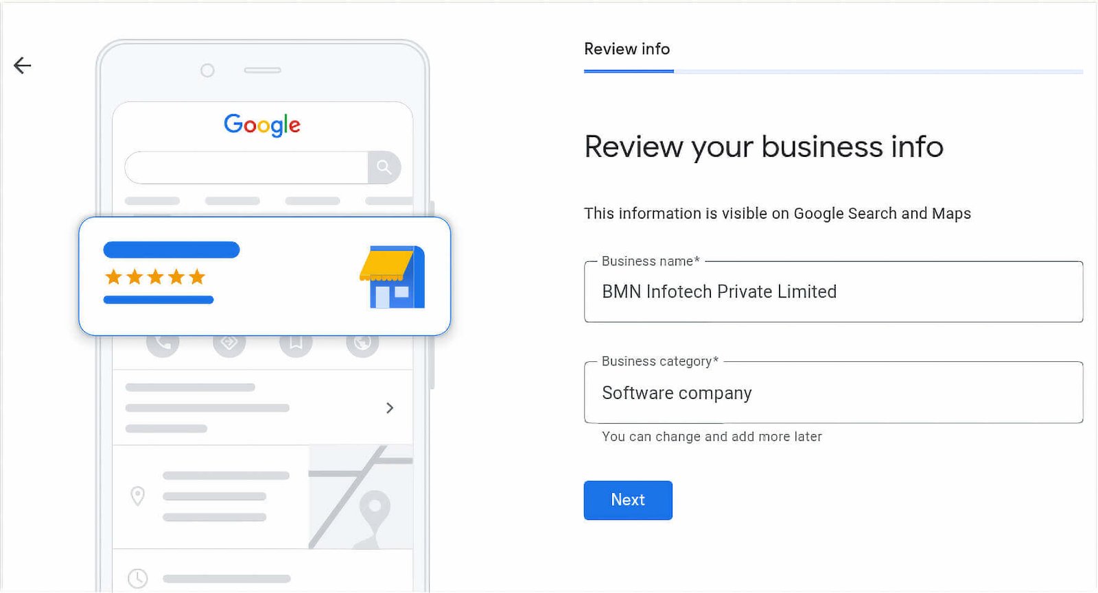 Review Your Business Info